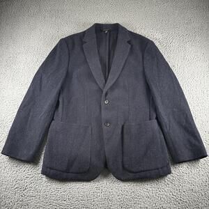 Banana Republic Slim Blazer Mens 42S Gray Mario Bellucci Wool Jacket Herringbone